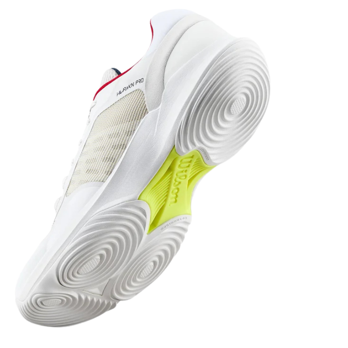 Wilson Hurakn Pro V2 Mens Padel Shoes - Snow White/Safety Yellow