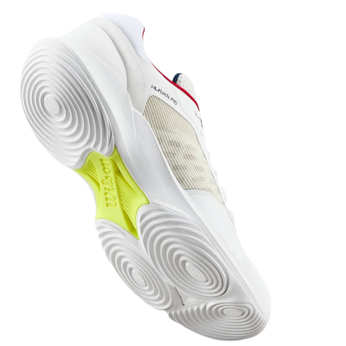 Wilson Hurakn Pro V2 Mens Padel Shoes - Snow White/Safety Yellow