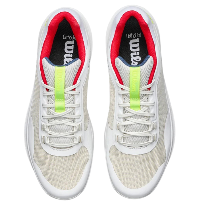 Wilson Hurakn Pro V2 Mens Padel Shoes - Snow White/Safety Yellow