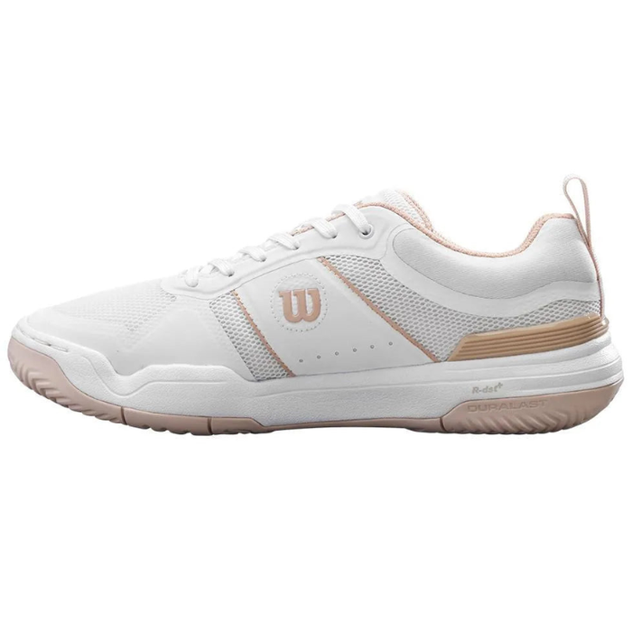 Wilson Pickle Pro Womens Pickleball Shoes - White/Cameo Rose