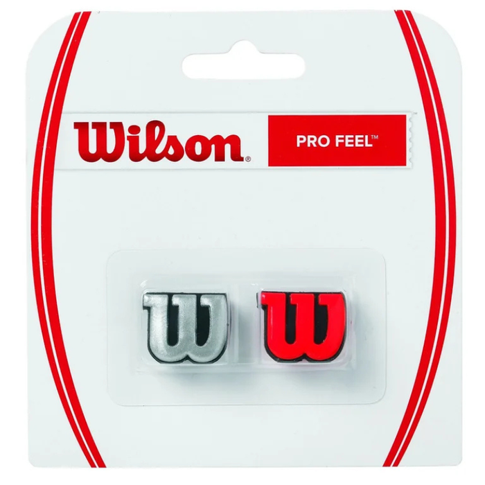 Wilson Pro Feel Dampener 2 Pack - Red/Silver