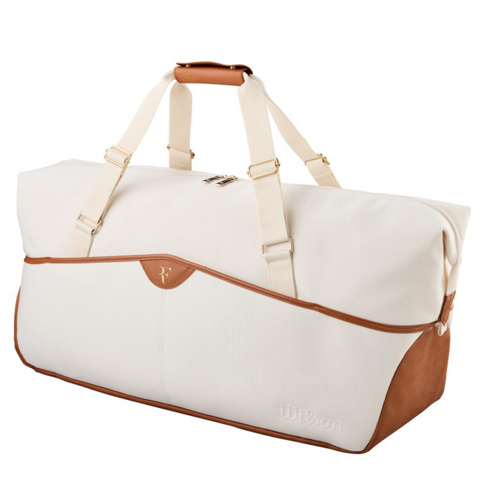 Wilson RF Lawn Collection Practice  Tennis Duffle Bag - Cream/Brown