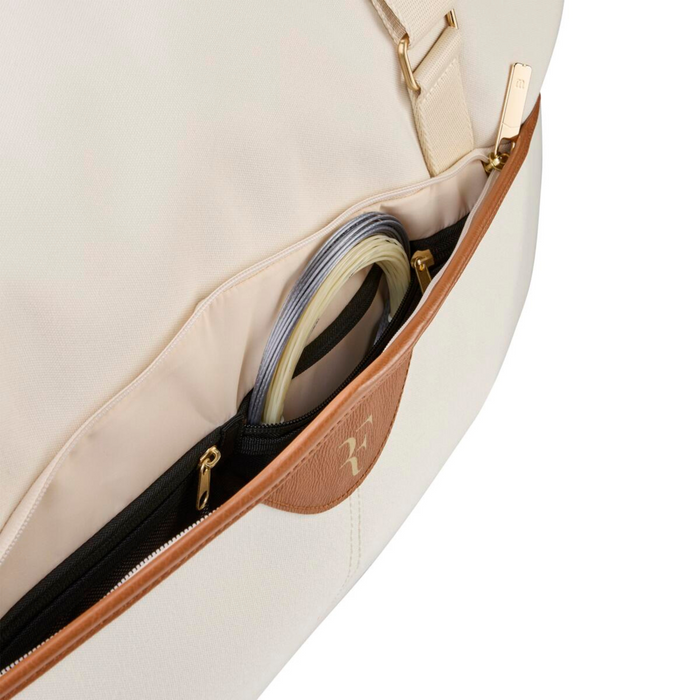Wilson RF Lawn Collection Practice  Tennis Duffle Bag - Cream/Brown