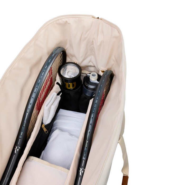 Wilson RF Lawn Collection Practice  Tennis Duffle Bag - Cream/Brown