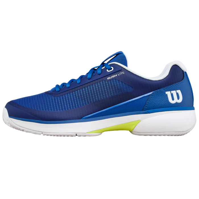 Wilson Rush Lite 5.0 Clay Mens Tennis Shoe - Deja Vu Blue/White/Safety Yellow