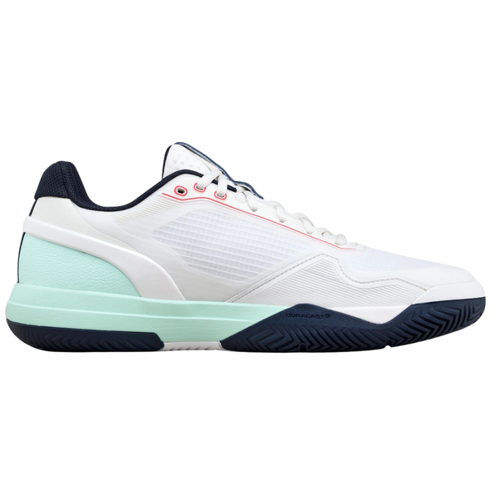 Wilson Rush Pro 5 Mens Tennis Shoes - White/Bay/Fiery Coral