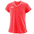Wilson Team II Girls Tennis V-Neck - Fiery Coral