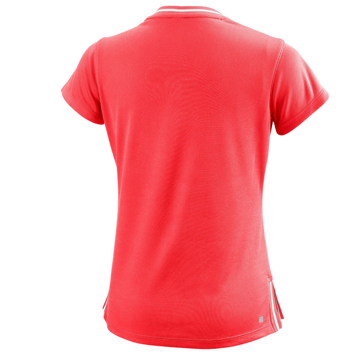 Wilson Team II Girls Tennis V-Neck - Fiery Coral