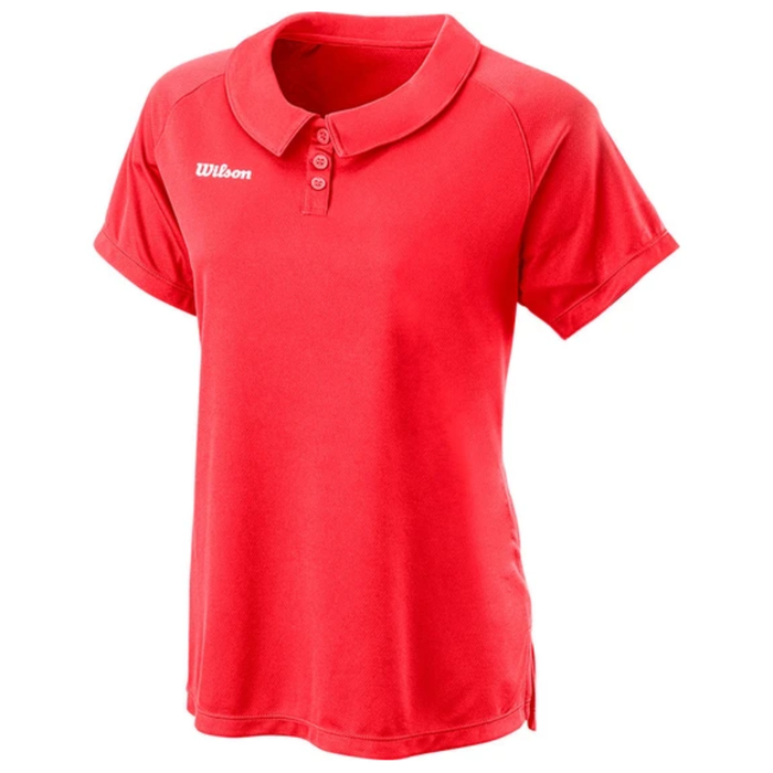 Wilson Team II Women Tennis Polo Shirt - Fiery Coral