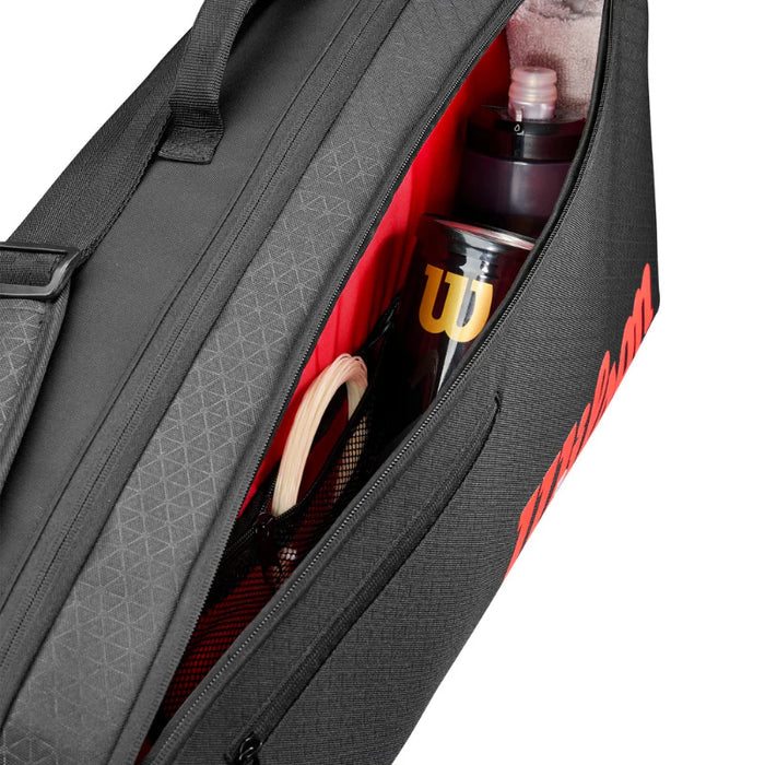 Wilson V3 3 Racquet Tennis Bag - Black/Infrared