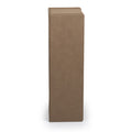 Buckskin-toned wood wine bottle gift box with accessories and personalized lid