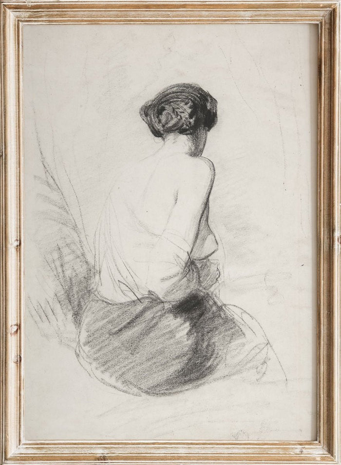 "Woman Seated, Seen from Back" Art Print_Sugar & Canvas_Paul Gavarni Chevalier