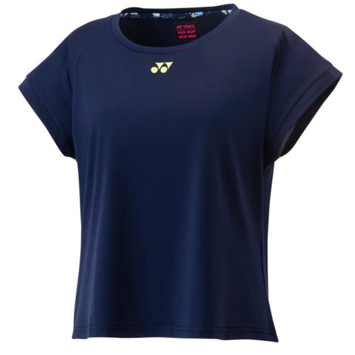 Yonex 2022 AO Crew Neck Womens Tennis Shirt - Navy Blue