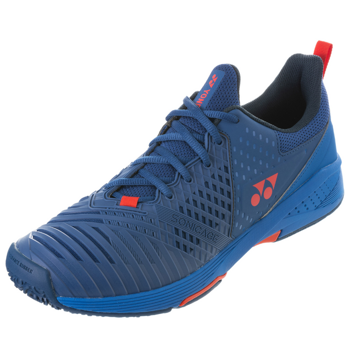 Yonex 2022 Sonicage 3 Clay Mens Tennis Shoes - Navy/Red