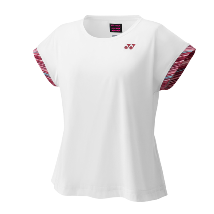 Yonex 2022 US Open Crew Neck Women Tennis  Shirt - White/Red