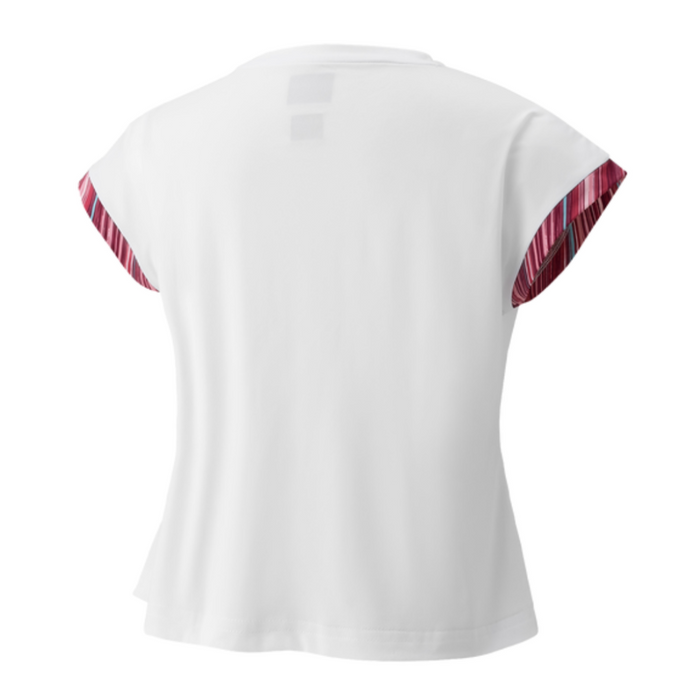 Yonex 2022 US Open Crew Neck Women Tennis  Shirt - White/Red