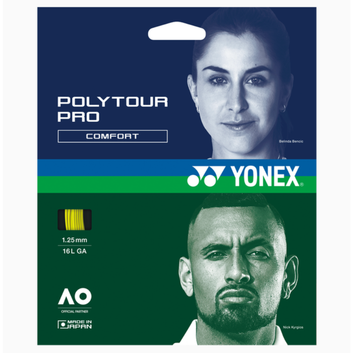 Yonex 2024 Poly Tour Pro 1.25/16L String Set - Flash Yellow