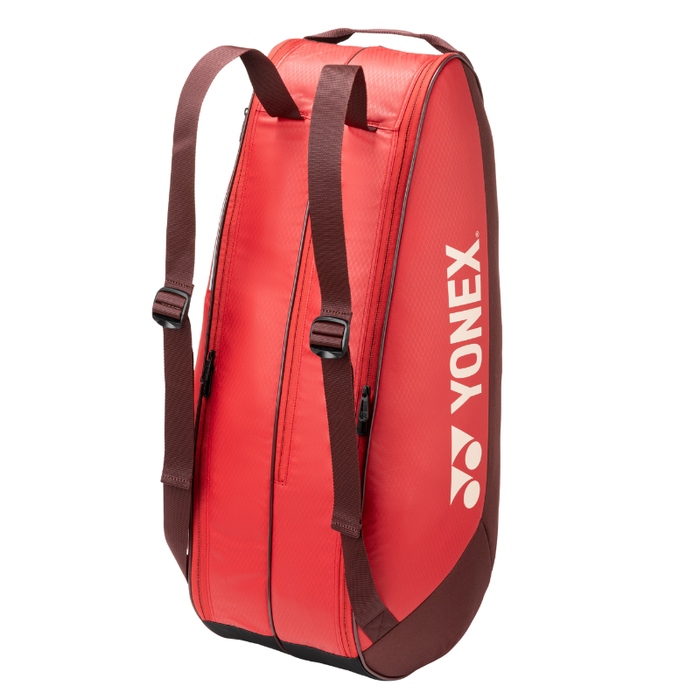 Yonex 2025 Team 6 Racquet Tennis Bag - Ruby Red