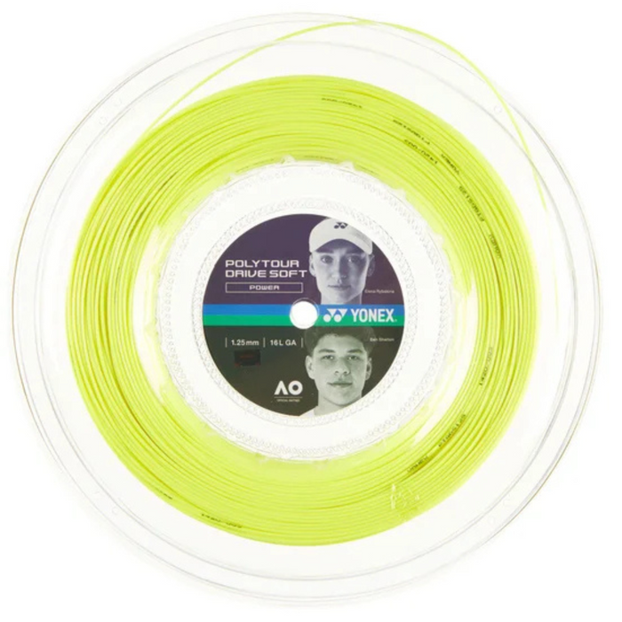 Yonex Poly Tour Drive Soft 1.25/16L 200m Coil String Reel - Flash Yellow