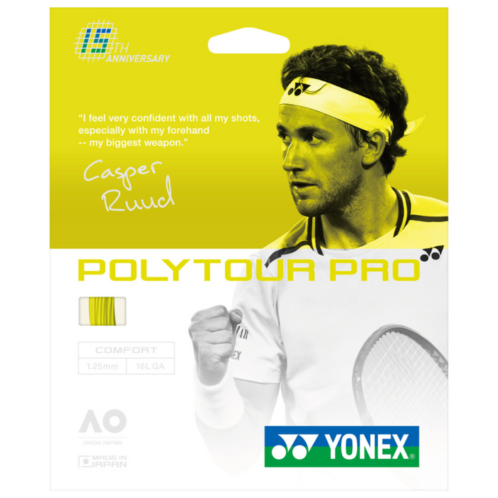 Yonex Poly Tour Pro 15th Anniversary Package 1.25/16L String Set - Flash Yellow