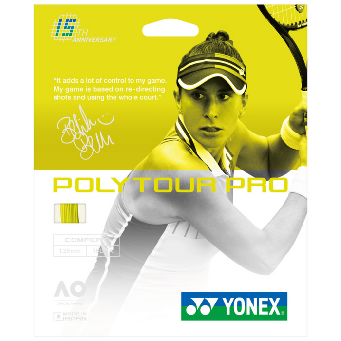 Yonex Poly Tour Pro 15th Anniversary Package 1.25/16L String Set - Flash Yellow