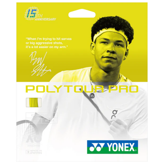 Yonex Poly Tour Pro 15th Anniversary Package 1.25/16L String Set - Flash Yellow