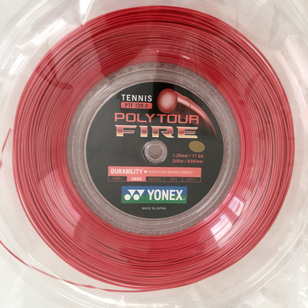 Yonex POLYTOUR Fire 1.25 /16L 200m String Reel - Red