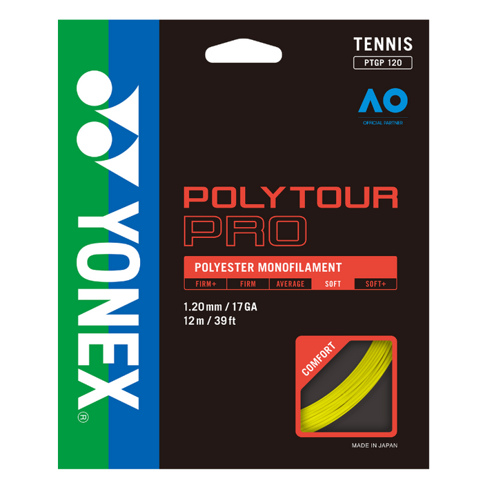 Yonex POLYTOUR Pro 1.20/17 200m String Reel - Yellow