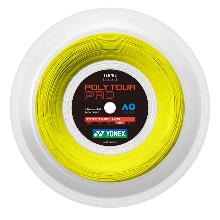 Yonex POLYTOUR Pro 1.20/17 200m String Reel - Yellow
