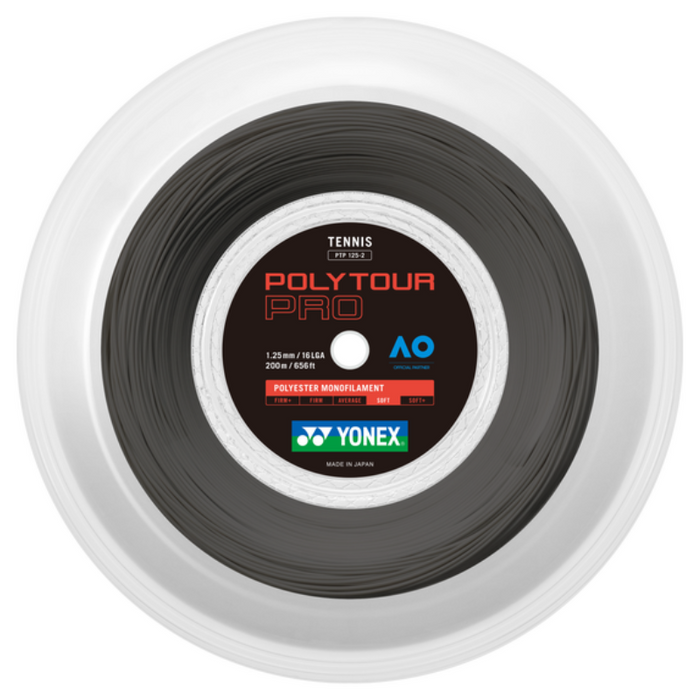 Yonex POLYTOUR Pro 1.25/16L 200m String Reel - Graphite
