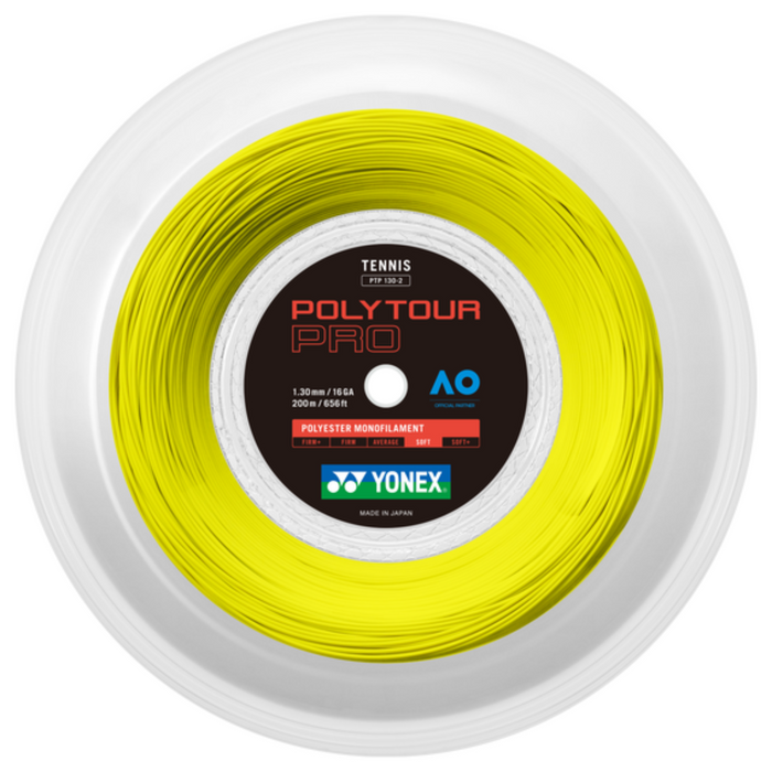 Yonex POLYTOUR Pro 1.30/16 200m String  Reel - Flash Yellow