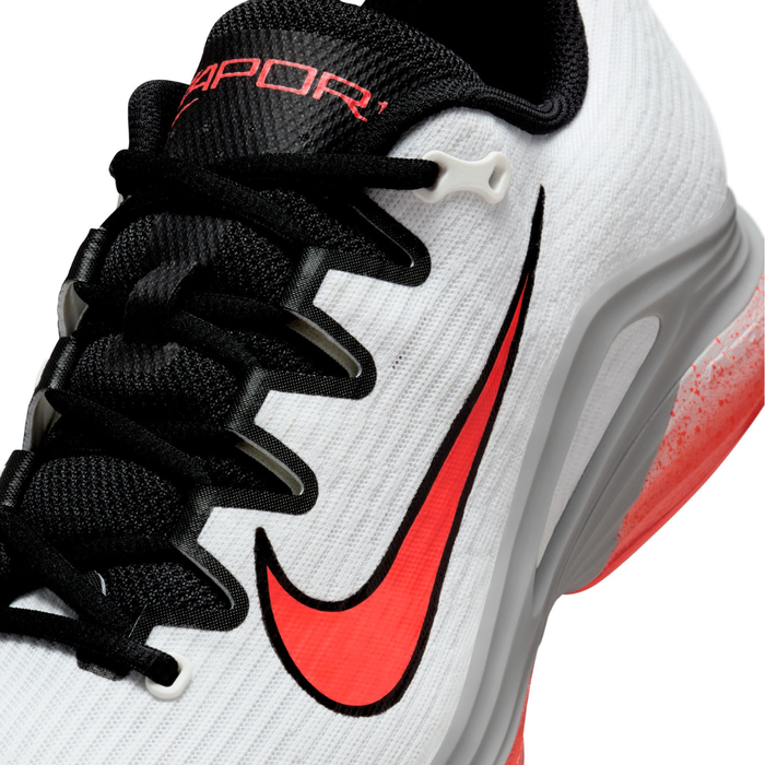 Nike Zoom Vapor 12 Hard Court Mens Tennis Shoes - White/Hot Lava Wolf Grey