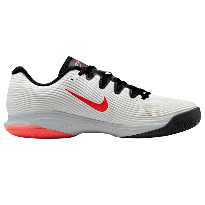 Nike Zoom Vapor 12 Hard Court Mens Tennis Shoes - White/Hot Lava Wolf Grey